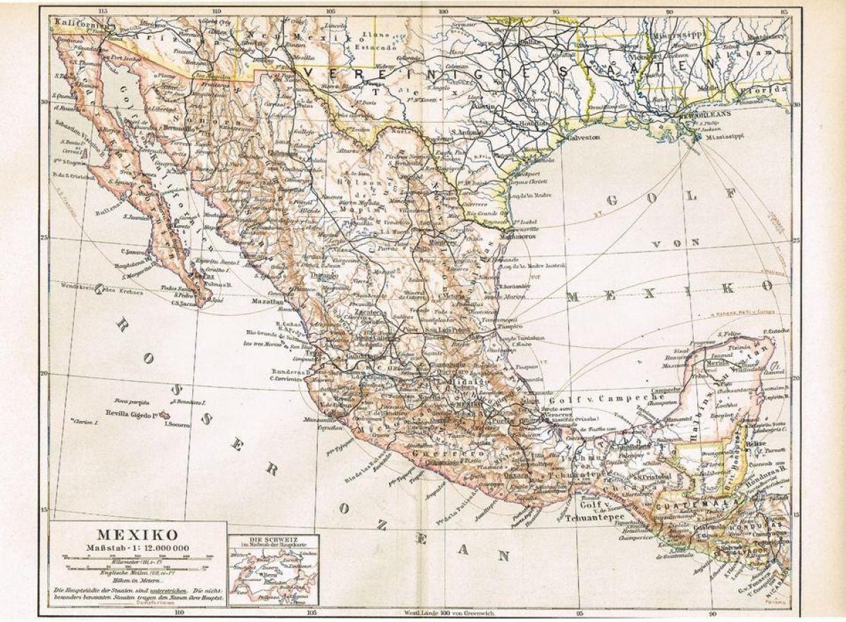 Mexico oude kaart