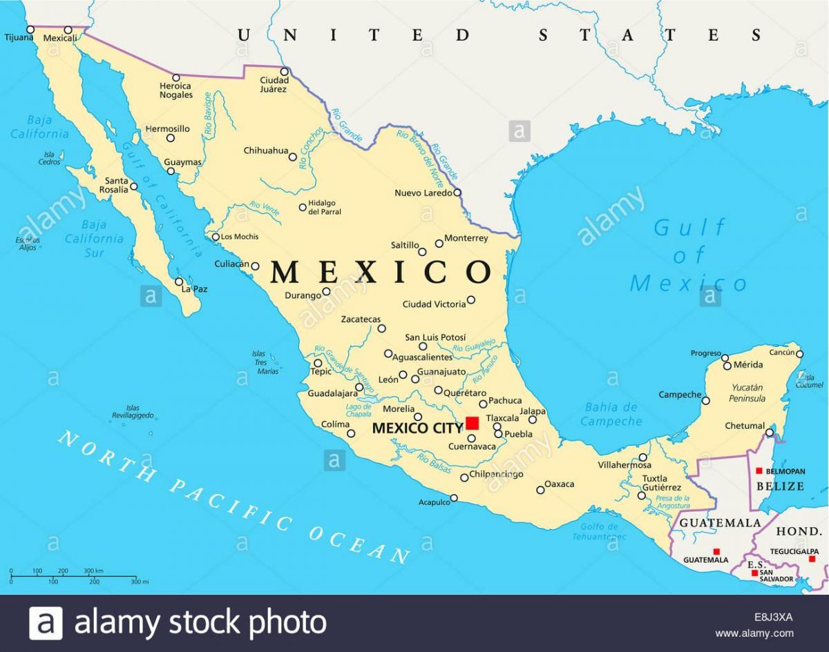 Mexico kaart steden