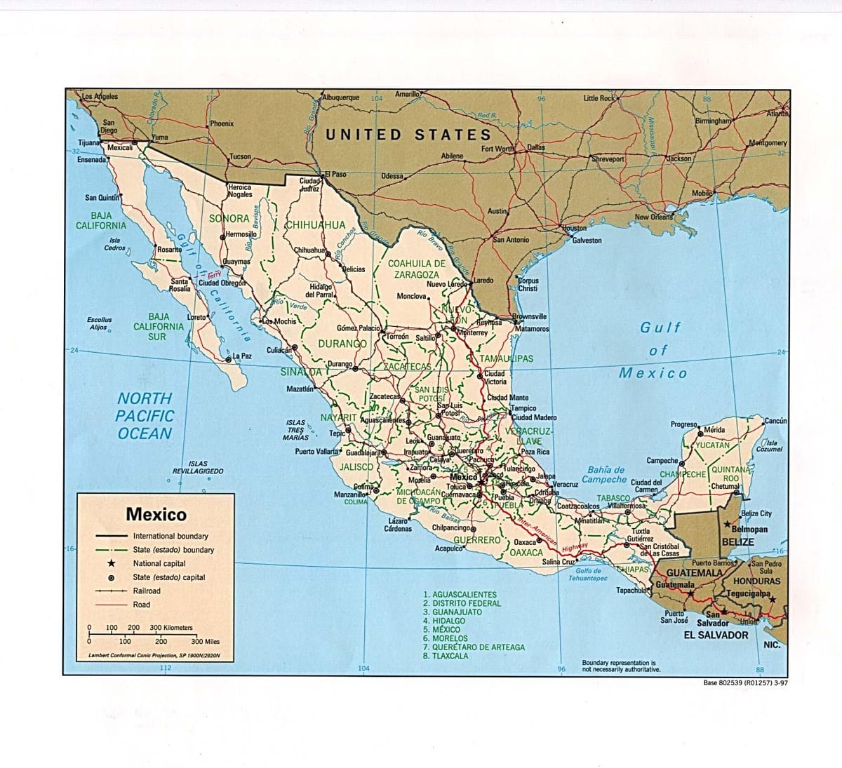 in kaart brengen van Mexico