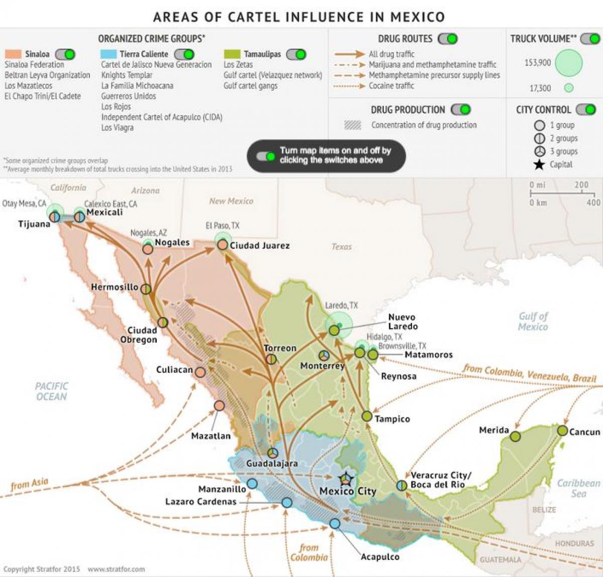 Mexico criminaliteit kaart
