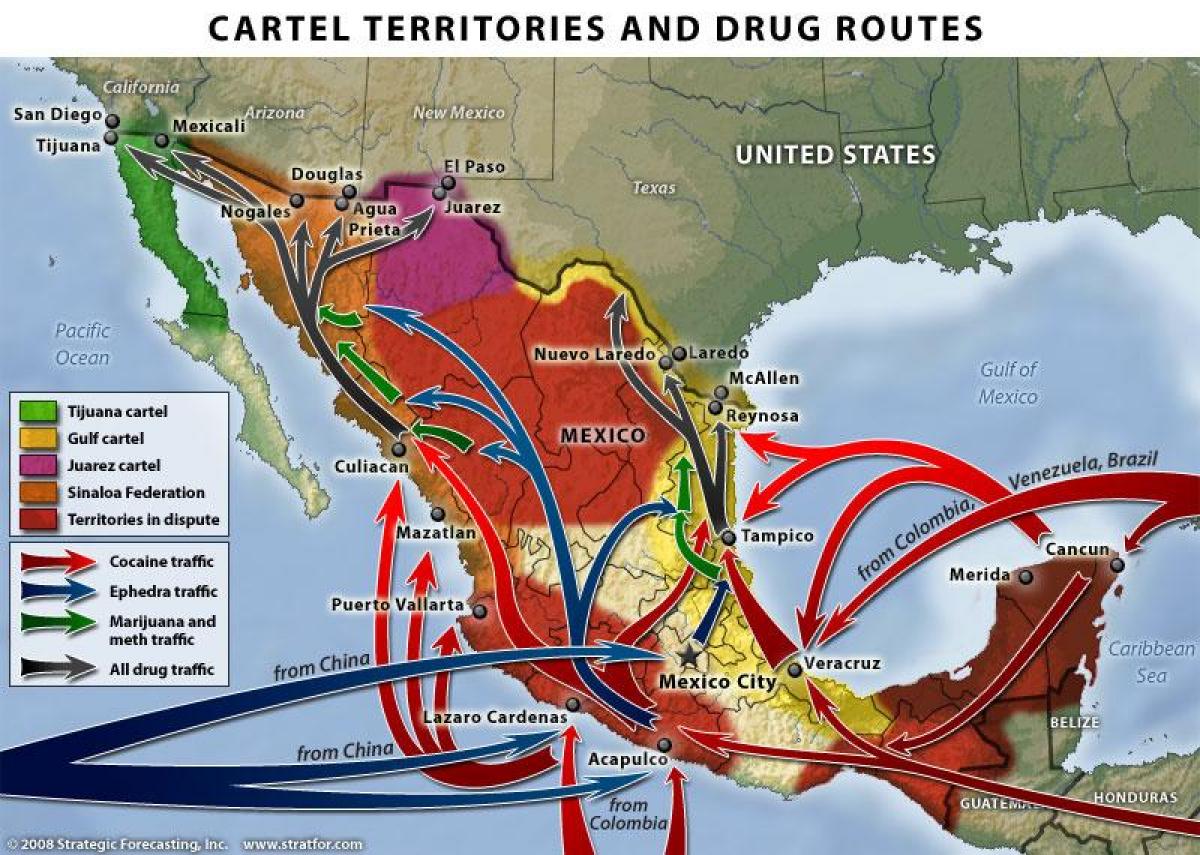mexicaanse drugsoorlog kaart