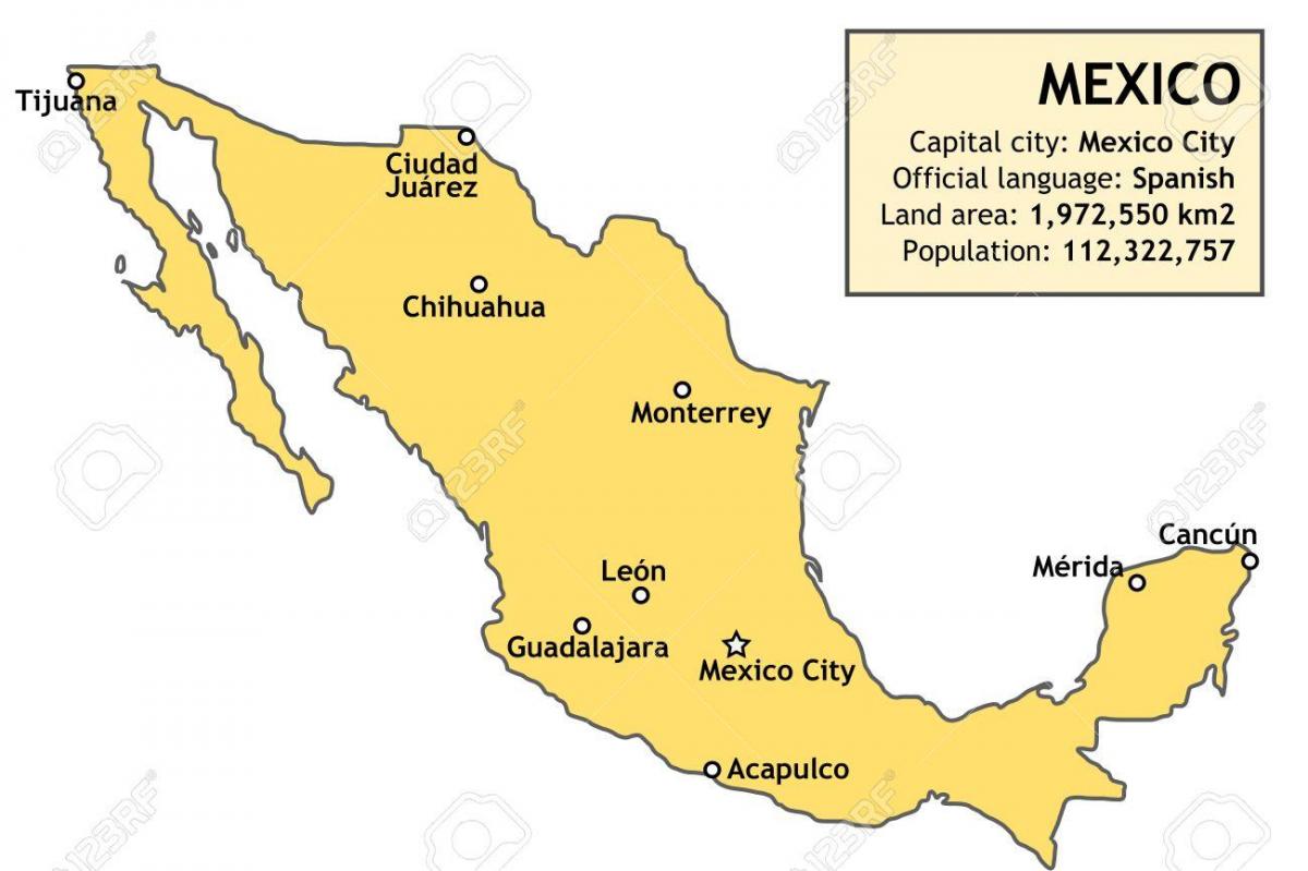 Mexico kaart land