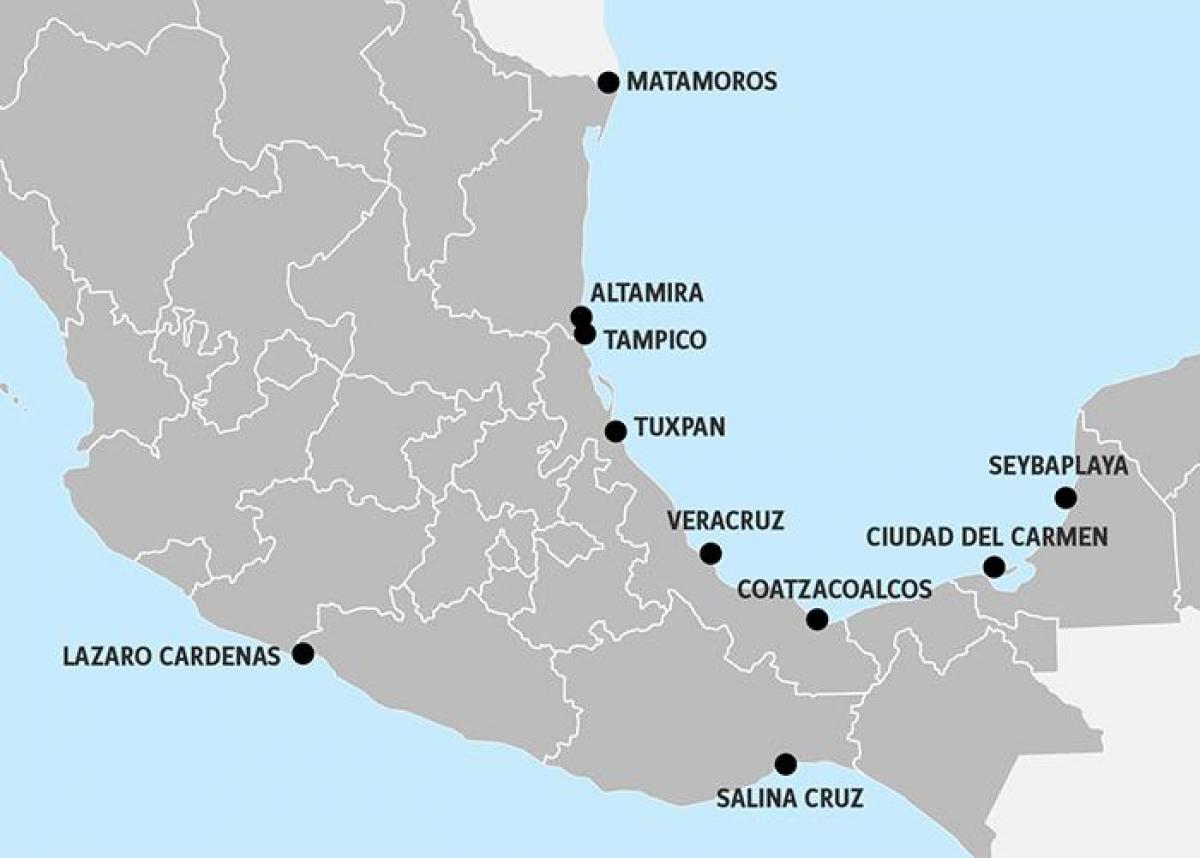 kaart van Mexico-poorten