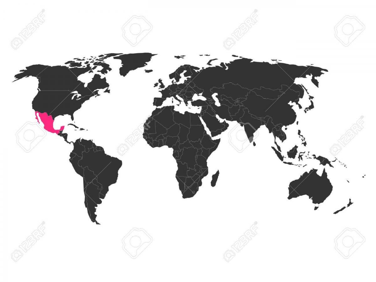 Mexico kaart van de wereld