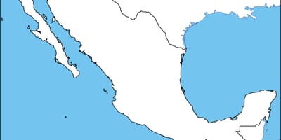 Blanco kaart Mexico
