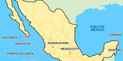 Eenvoudige kaart van Mexico