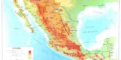 Op een geografische kaart Mexico