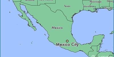Toont een kaart van Mexico
