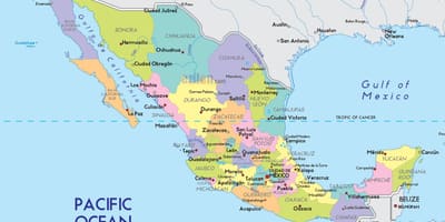 Beelden van Mexico kaart