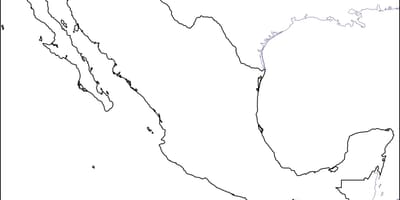 Schematische kaart van Mexico