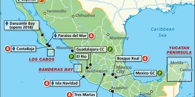 Mexico kaart resorts