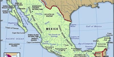 Mexico kaart voor kinderen