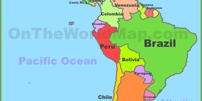 Mexico en zuid-amerika kaart bekijken