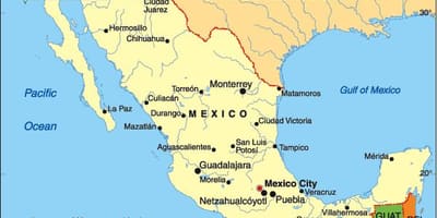 Land Mexico kaart