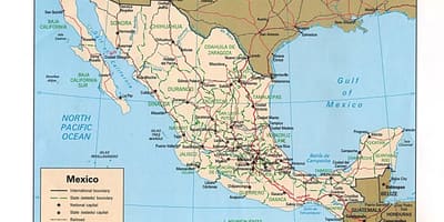In kaart brengen van Mexico