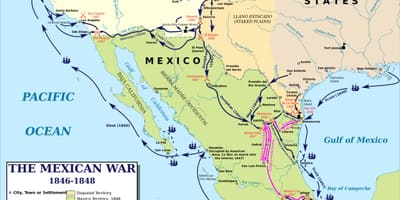 Kaart van de mexicaanse oorlog kaart