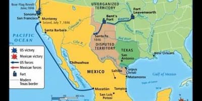 De mexicaanse oorlog kaart