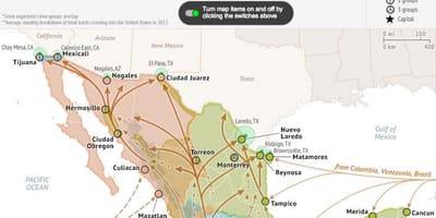Mexico criminaliteit kaart