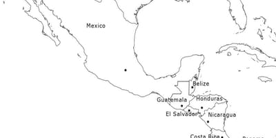 Kaart Mexico midden-amerika