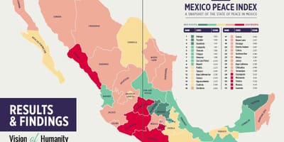 Geweld in Mexico kaart