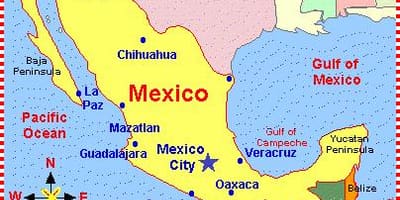 Mexico kaart van