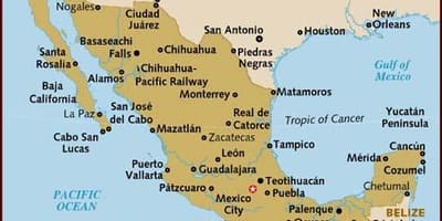 Kaart van Mexico afbeelding