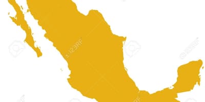 Kaart van Mexico silhouet