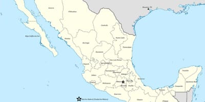 Kaart van Mexico door de staat