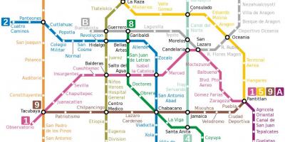 Metro kaart Mexico