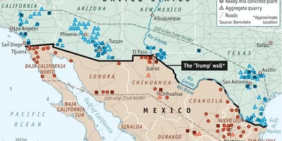 Kaart van Mexico muur