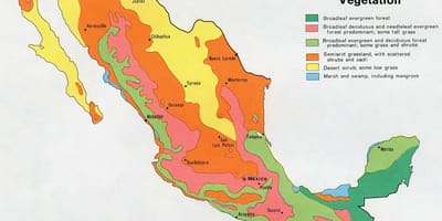 Kaart van Mexico natuurlijke ressources