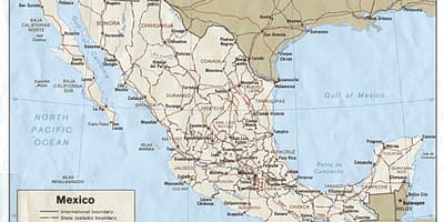 Wegenkaart van Mexico