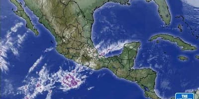 Satelliet-weather kaart van Mexico