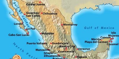 Mexico vakantie bestemmingen kaart