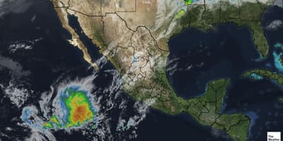 Satelliet-weather kaart Mexico