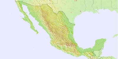 Kaart van Mexico weersverwachting