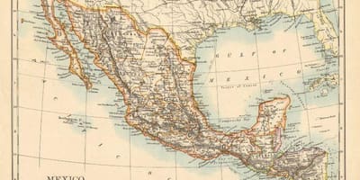 Oude kaart Mexico