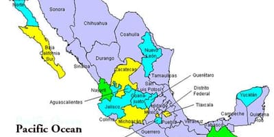 Kaart van de vallei van Mexico