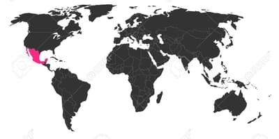 Mexico kaart van de wereld